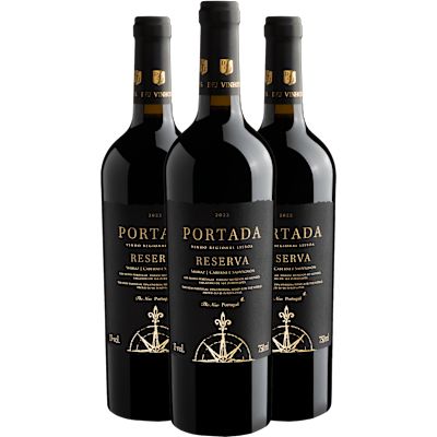 Vinho Dfj Vinhos Tinto Seco Portugal Portada Reserva Black Cabernet Sauvignon, Syrah 750ml - 3 Unidades