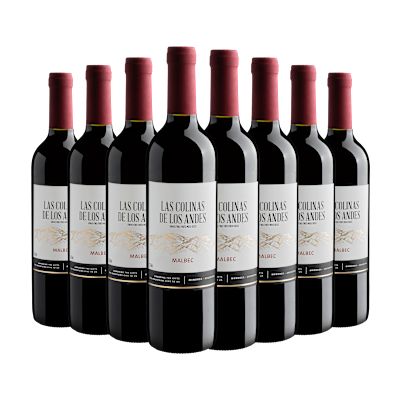 Vinho Fecovita Tinto Seco Argentina Las Colinas de Los Andes Malbec 750ml - 8 Unidades