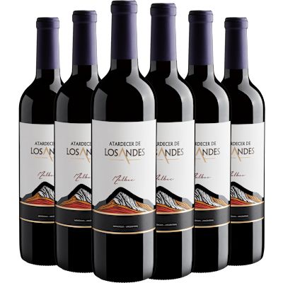 Vinho Fecovita Tinto Seco Argentina Atardecer de Los Andes Malbec 750ml - 6 Unidades