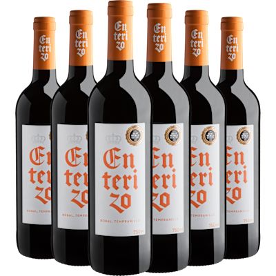 Vinho Grupo Coviñas Tinto Seco Espanha Enterizo Bobal, Tempranillo 750ml - 6 Unidades