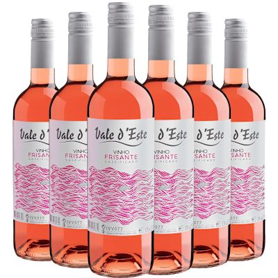 Frisante Caves Campelo Rosé Seco Portugal Vale D’este Syrah, Tinta Roriz, Touriga Franca 750ml - 6 Unidades
