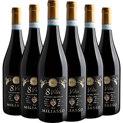 Vinho Dezzani Tinto Seco Itália Miliasso 8 Vites Blend 750ml - 6 Unidades