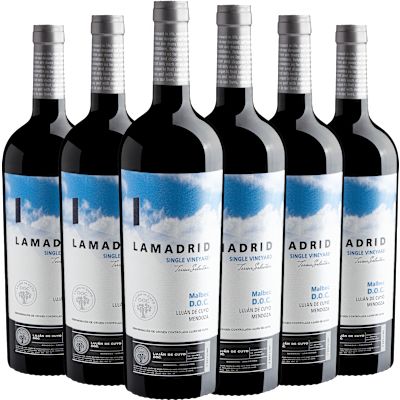 Vinho Lamadrid Tinto Seco Argentina Single Vineyard Terroir Selection D.o.c Malbec 750ml - 6 Unidades