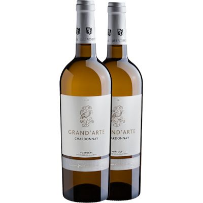 Vinho Dfj Vinhos Branco Seco Portugal Grandarte Chardonnay 2024 750ml - 2 Unidades