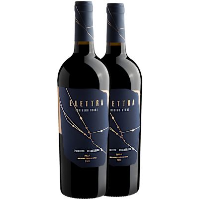 Vinho Provinco Tinto Seco Itália Elettra Negroamaro, Primitivo 2024 750ml - 2 Unidades