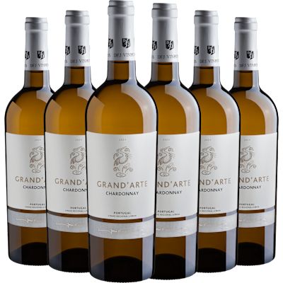 Vinho Dfj Vinhos Branco Seco Portugal Grandarte Chardonnay 750ml - 6 Unidades