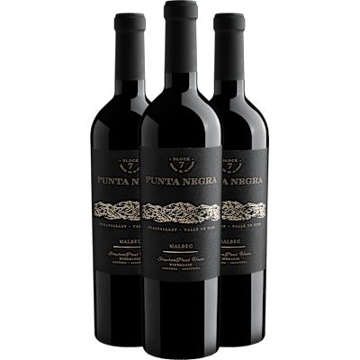 Vinho Belhara Tinto Seco Argentina Punta Negra Block 7 Malbec 750ml - 3 Unidades