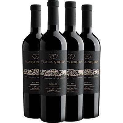 Vinho Belhara Tinto Seco Argentina Punta Negra Block 7 Malbec 750ml - 4 Unidades