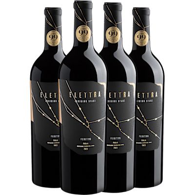 Vinho Provinco Tinto Seco Itália Elettra Negroamaro, Primitivo 2024 750ml - 4 Unidades
