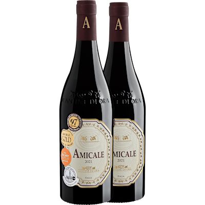 Vinho Cantine Di Ora Tinto Seco Itália Amicale Corvina, Molinara, Rondinella 2021 750ml - 2 Unidades