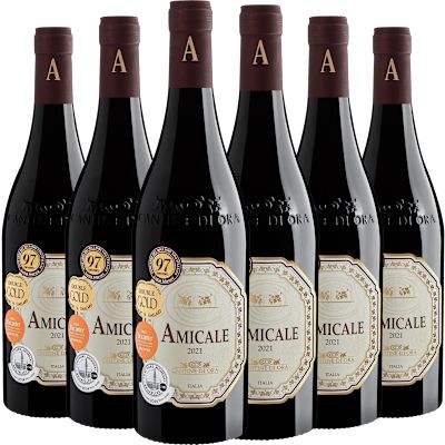Vinho Cantine Di Ora Tinto Seco Itália Amicale Corvina, Molinara, Rondinella 750ml - 6 Unidades