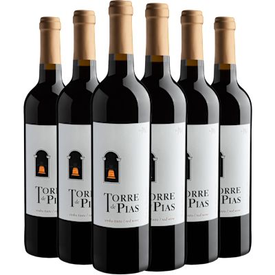 Vinho Jaws Tinto Seco Portugal Torre de Pias Rufete, Tinta Roriz 750ml - 6 Unidades