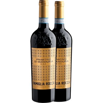 Vinho Angelo Rocca e Figli Srl Tinto Seco Itália Primitivo Di Manduria D.o.c Primitivo 750ml - 2 Unidades