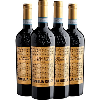 Vinho Angelo Rocca e Figli Srl Tinto Seco Itália Primitivo Di Manduria D.o.c Primitivo 750ml - 4 Unidades