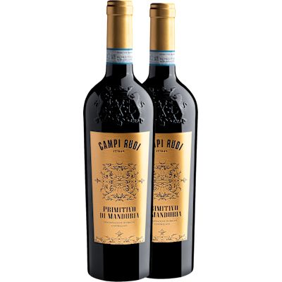 Vinho Angelo Rocca e Figli Srl Tinto Seco Itália Campi Rudi Primitivo 750ml - 2 Unidades