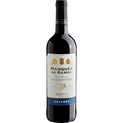 Vinho El Villar Tinto Seco Espanha Marqués de Ramos Crianza Merlot, Tempranillo 750ml